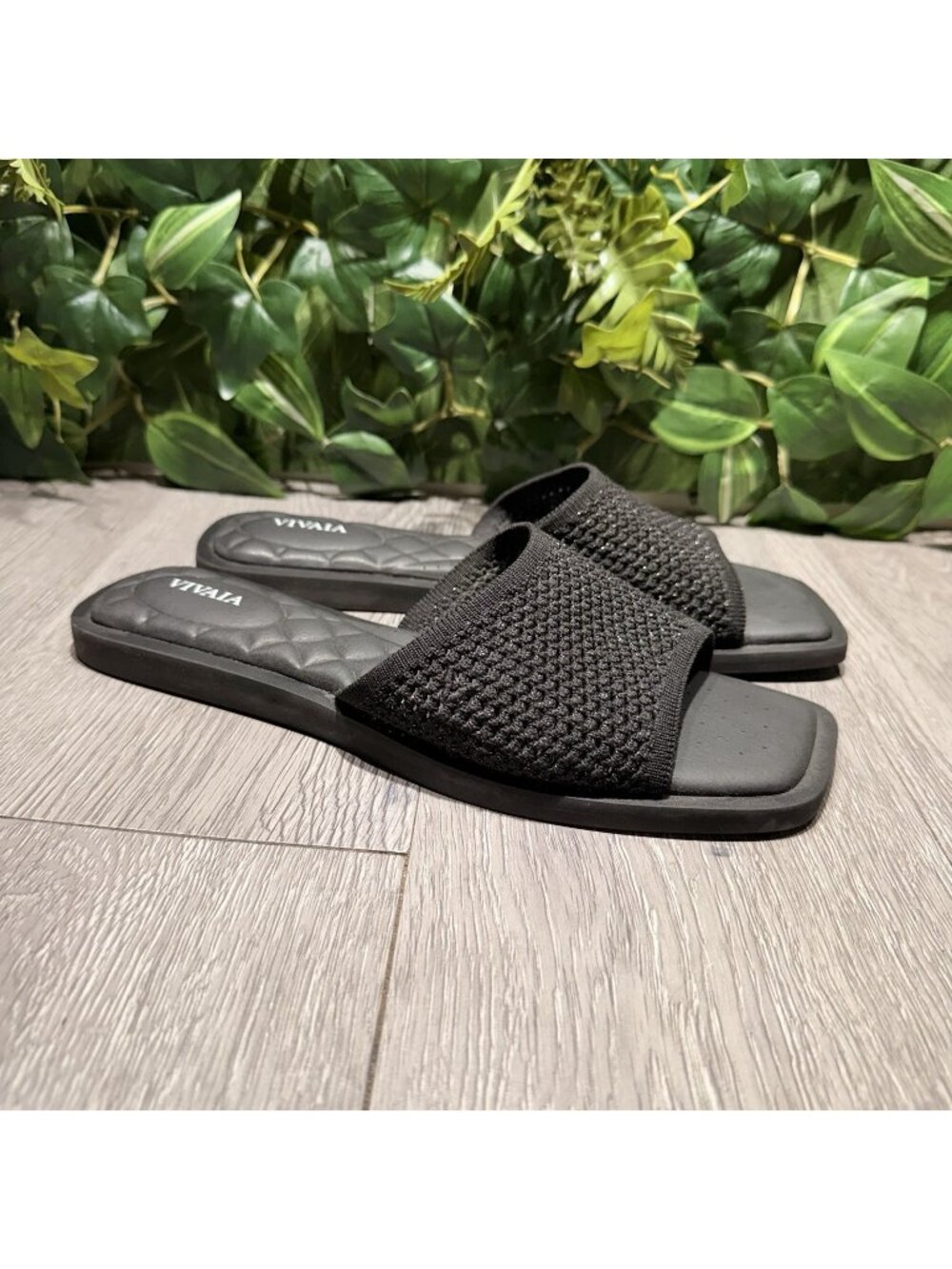 Vivaia Manuella Sandals Women's 39 Knit Comfort Pillow Top Slide Flat